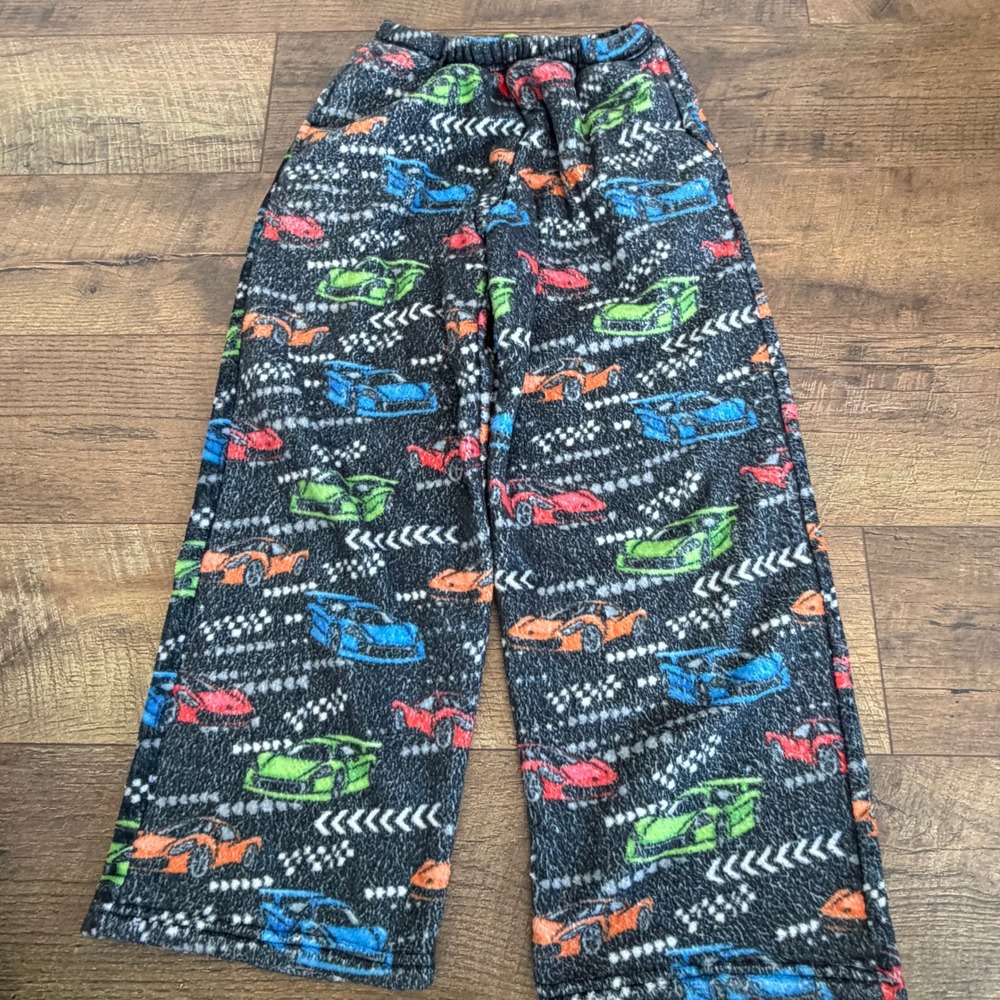 Ice Cream Shop Kids Small PJ Pants Race Car Fleece Sleepwear